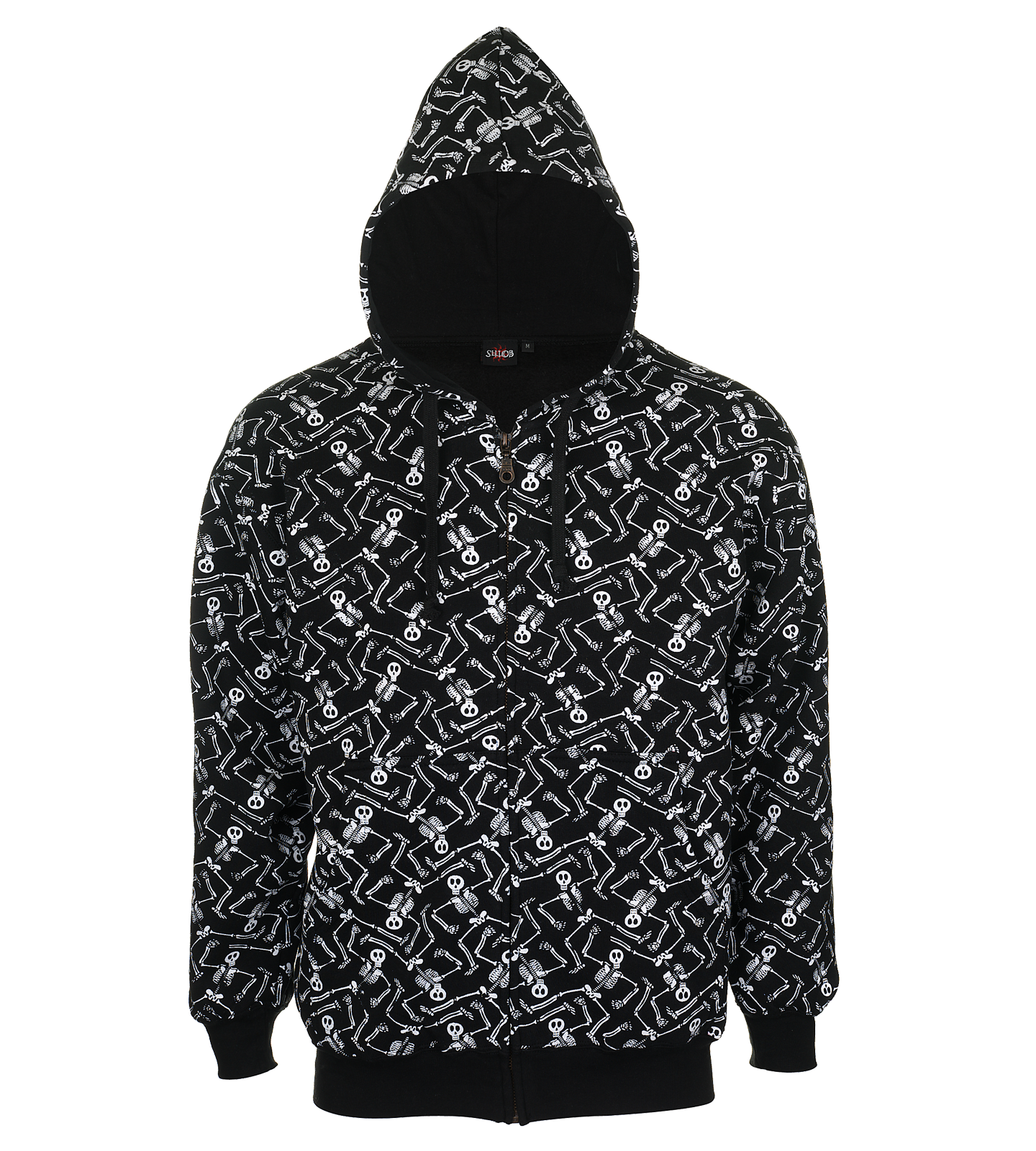 Unisex Dancing Skeleton Print Hoodies Great for Halloween, Goth, Punk, Biker