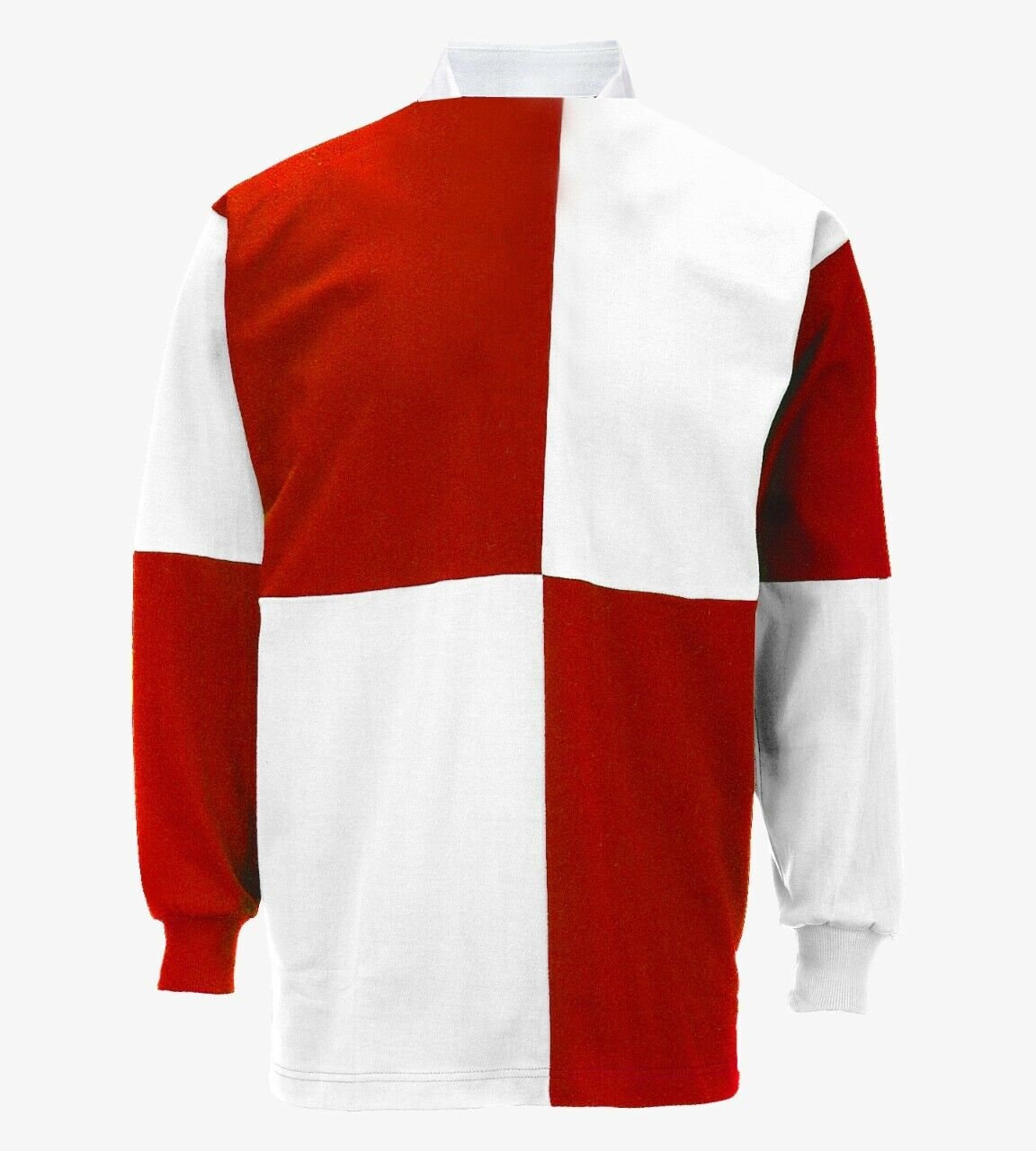 Men Quarter Panel Long Sleeve Rugby Shirts 100% Cotton Red / White and Gold / Black T-Shirt, Sports Shirt, Athlete Shirt, Football
