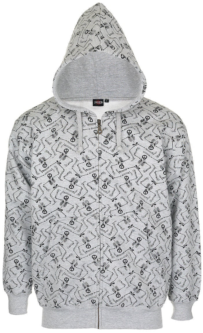Unisex Dancing Skeleton Print Hoodie, Perfect for Parties, Gothic/Urban/Punk/Biker/Fashion/Hoodie Top