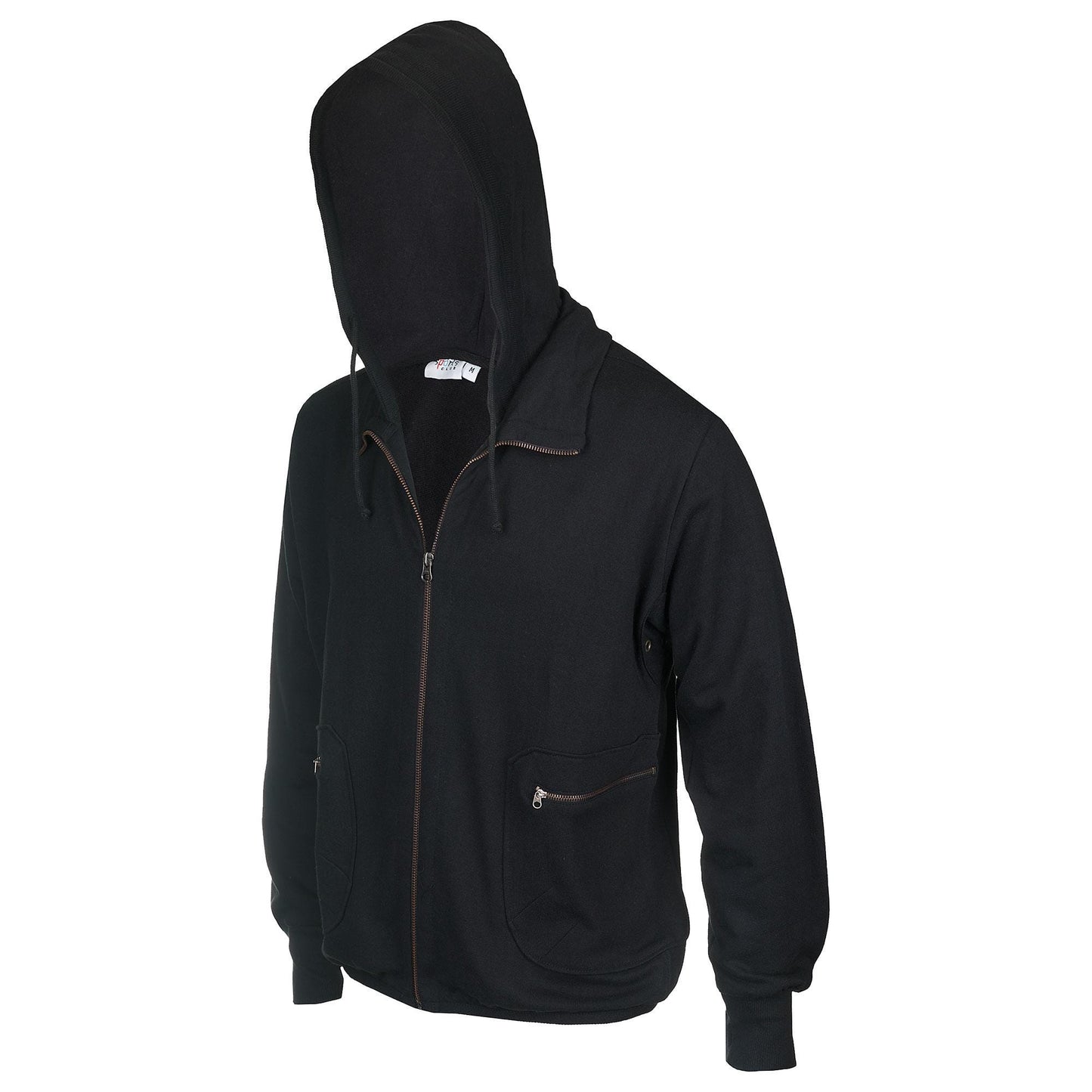 Urban Walk Hoody by Sports Club - 100% Cotton High Neck Zip Jacket with Detachable Hood