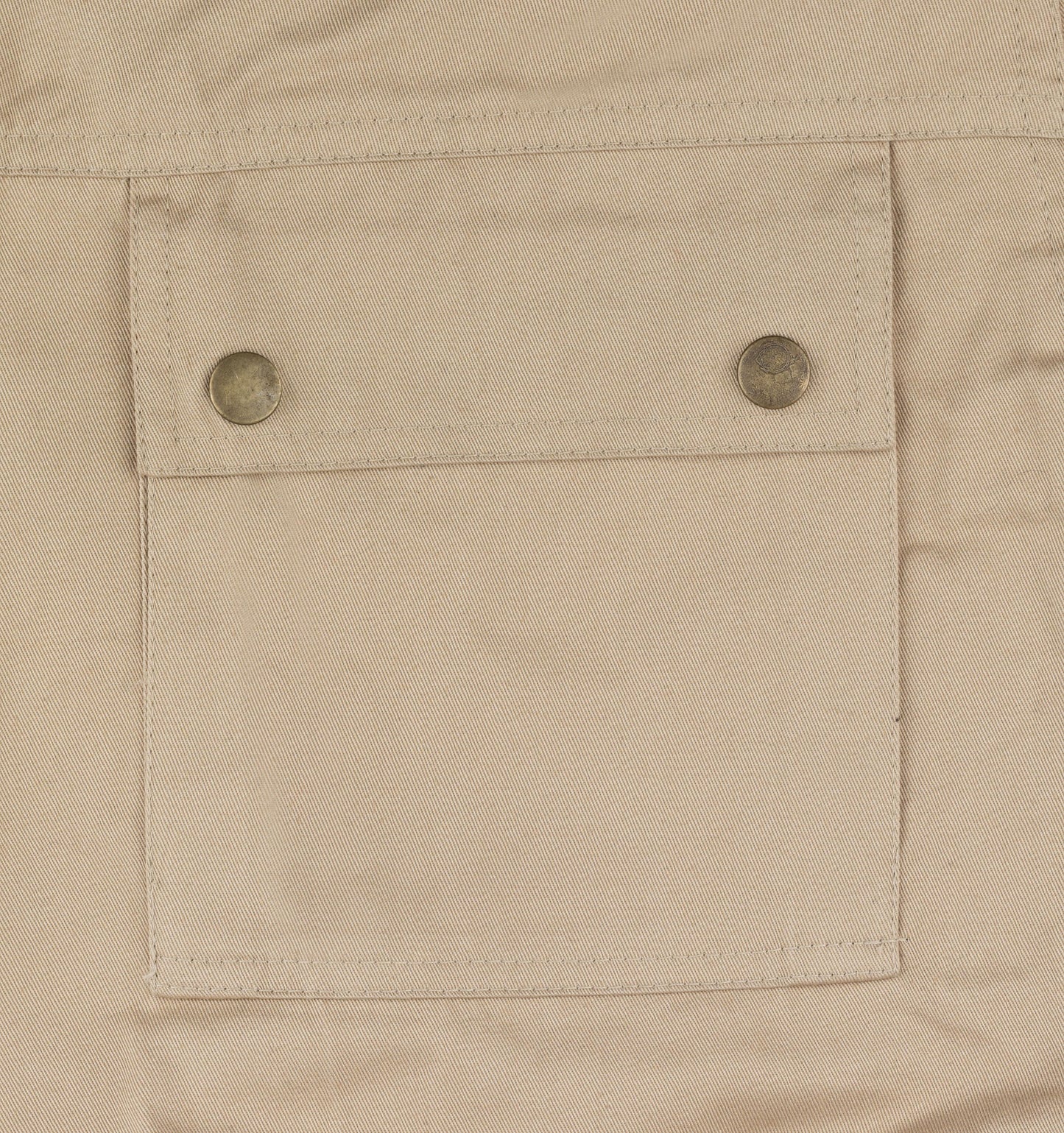 Men's Washed Cargo Shorts - 100% Cotton Twill with Zip Fly and Snap Fasteners