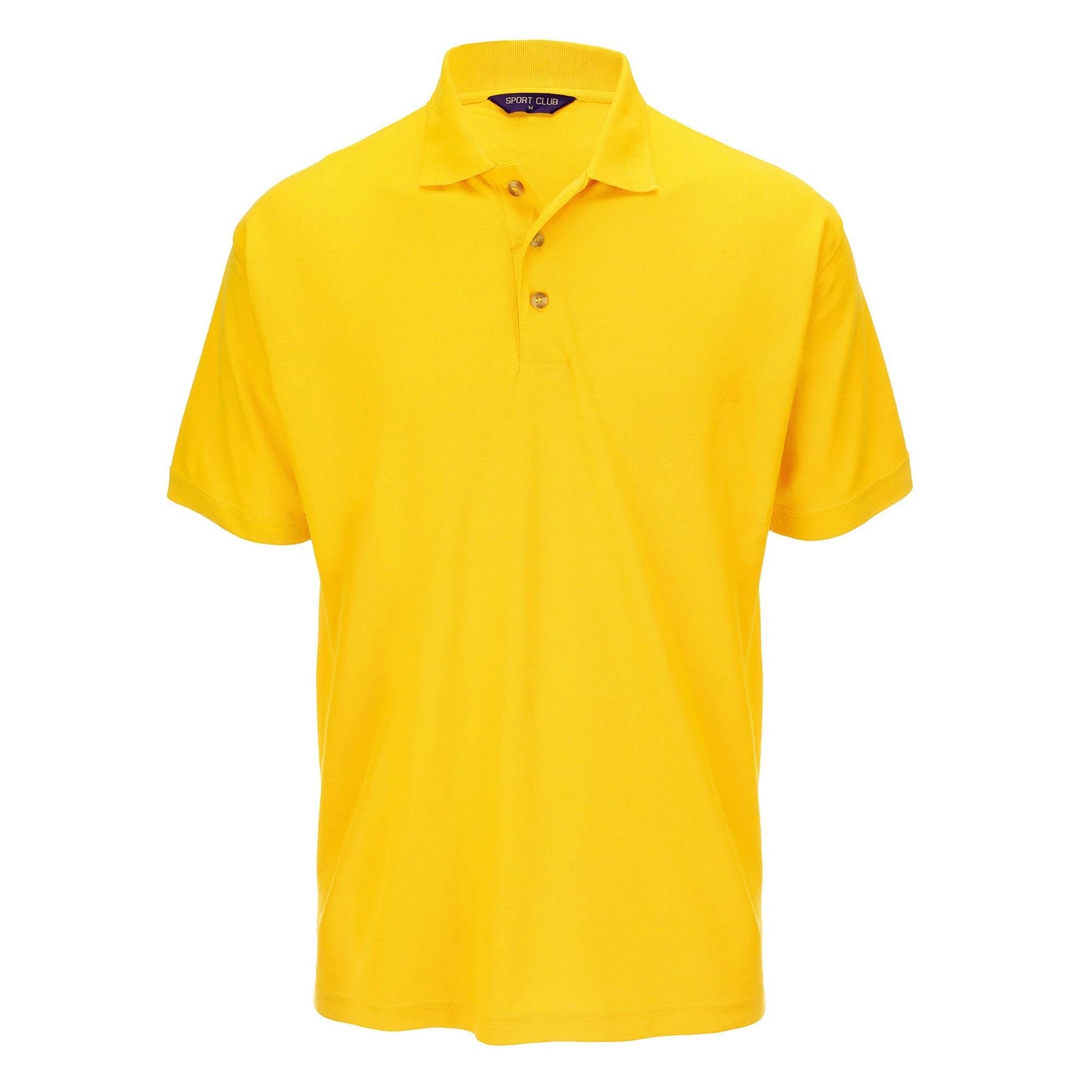 Sports Club Heavy Pique Polo Short Sleeve T-Shirt Breathable Mix Fabric