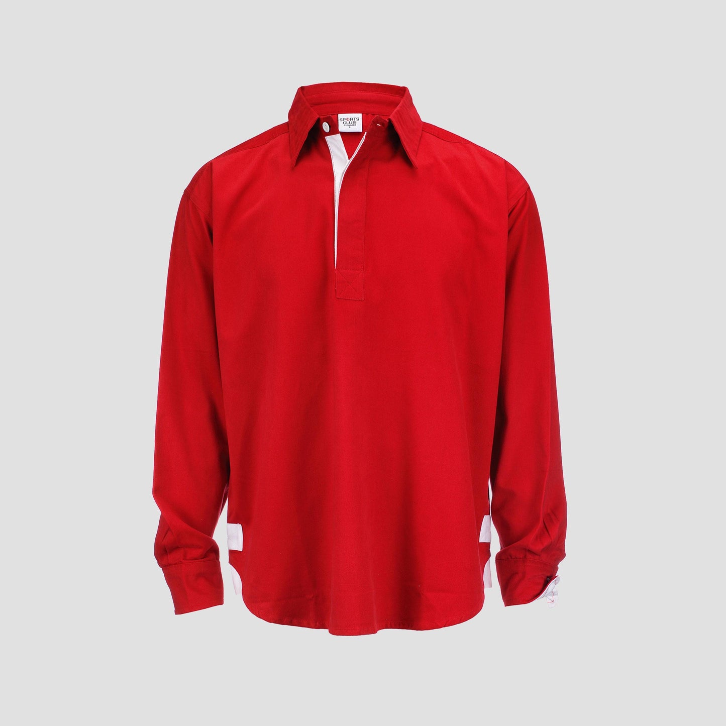 Sports Club Men's Long Sleeves Rugby Drill Shirt - 100% Cotton, Washed & Mercerised with Soft Peach Finish