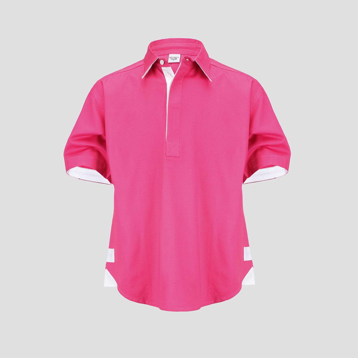 Sports Club Men's Short Sleeves Rugby Drill Shirt - 100% Cotton, Washed & Mercerised with Soft Peach Finish