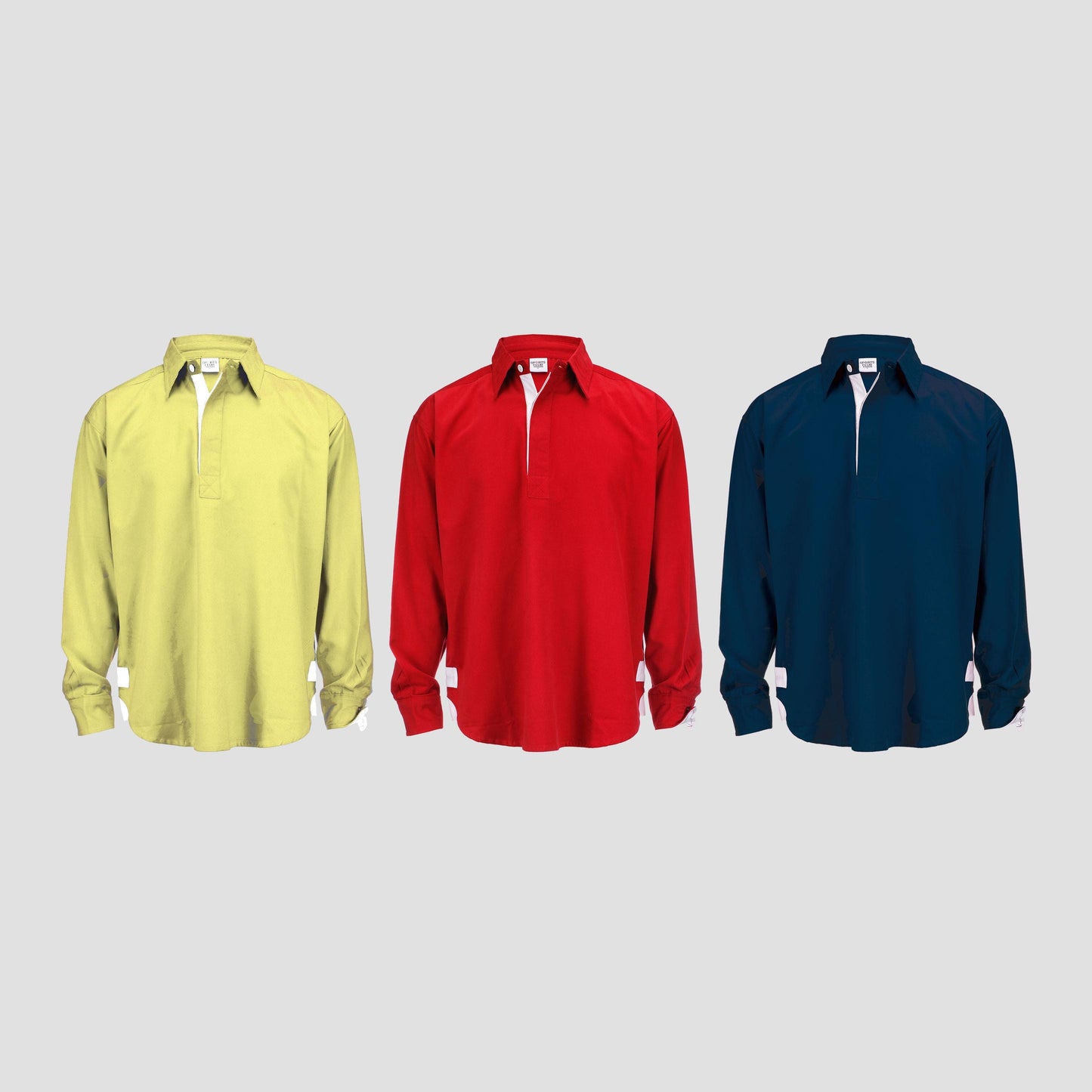 Sports Club Men's Long Sleeves Rugby Drill Shirt - 100% Cotton, Washed & Mercerised with Soft Peach Finish