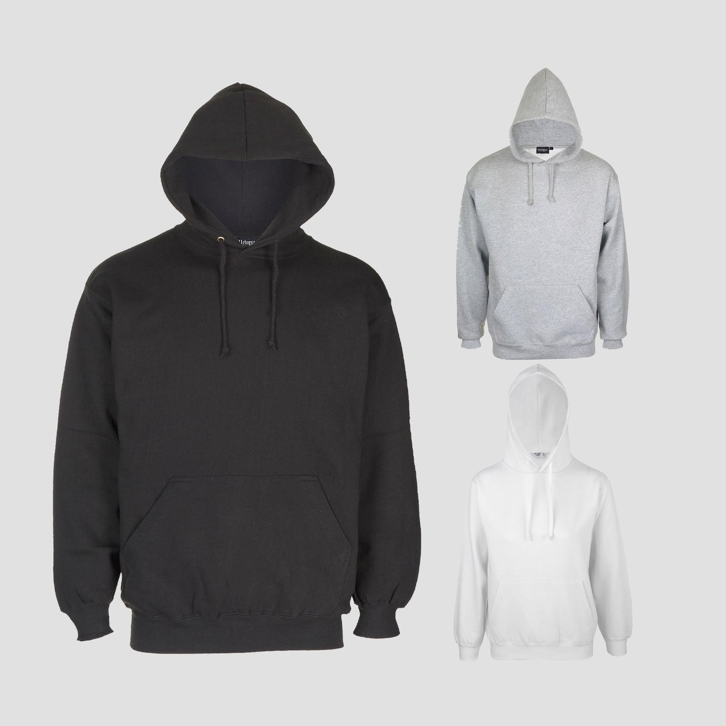 Pullover Hoodie Superior Breathable Fabric, 3 Ply Fleece Heavy Blend Plain Unisex and Kids Women/Men Trendy Sweatshirt 45% Cotton 55 Poly