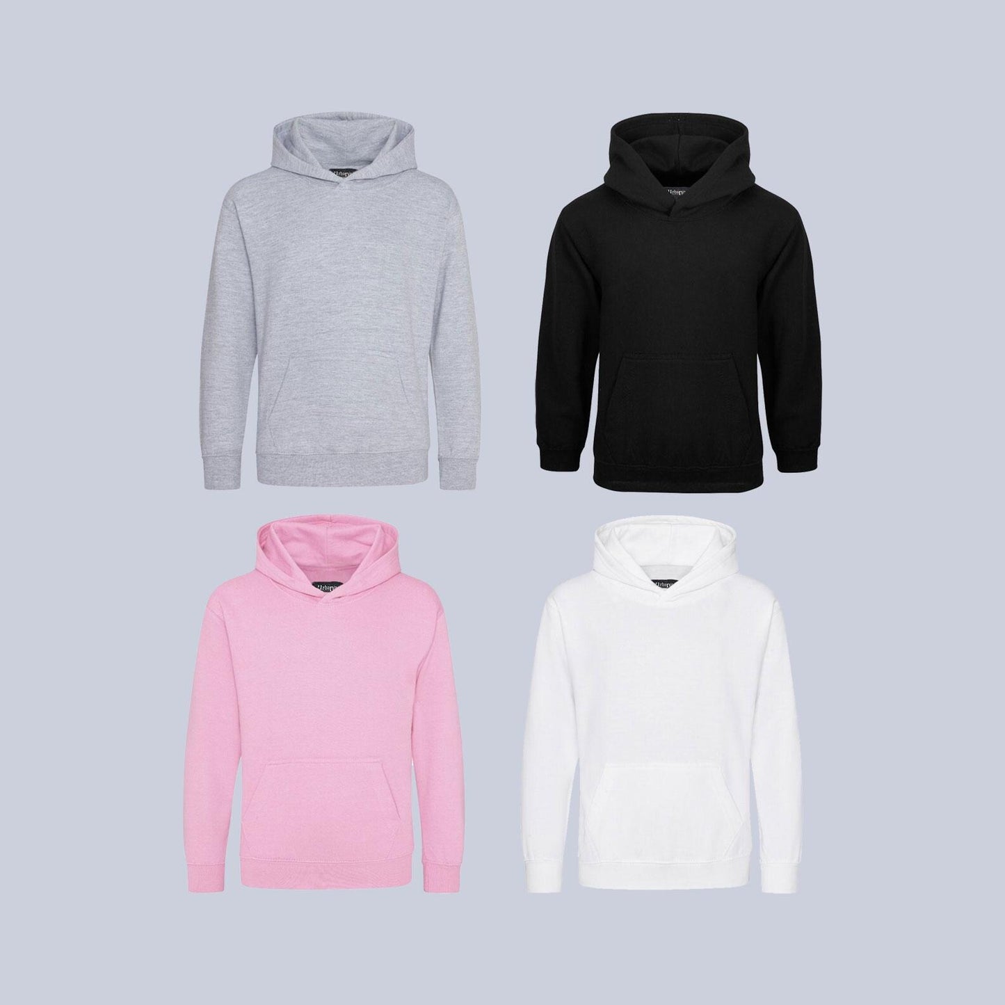 Kids Pullover Hoodie Superior Breathable Fabric, 3 Ply Fleece Heavy Blend Plain for Kids Trendy Sweatshirt 45% Cotton 55 Polyester