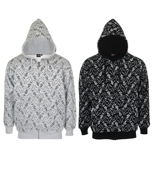 Unisex Dancing Skeleton Print Hoodies Great for Halloween, Goth, Punk, Biker