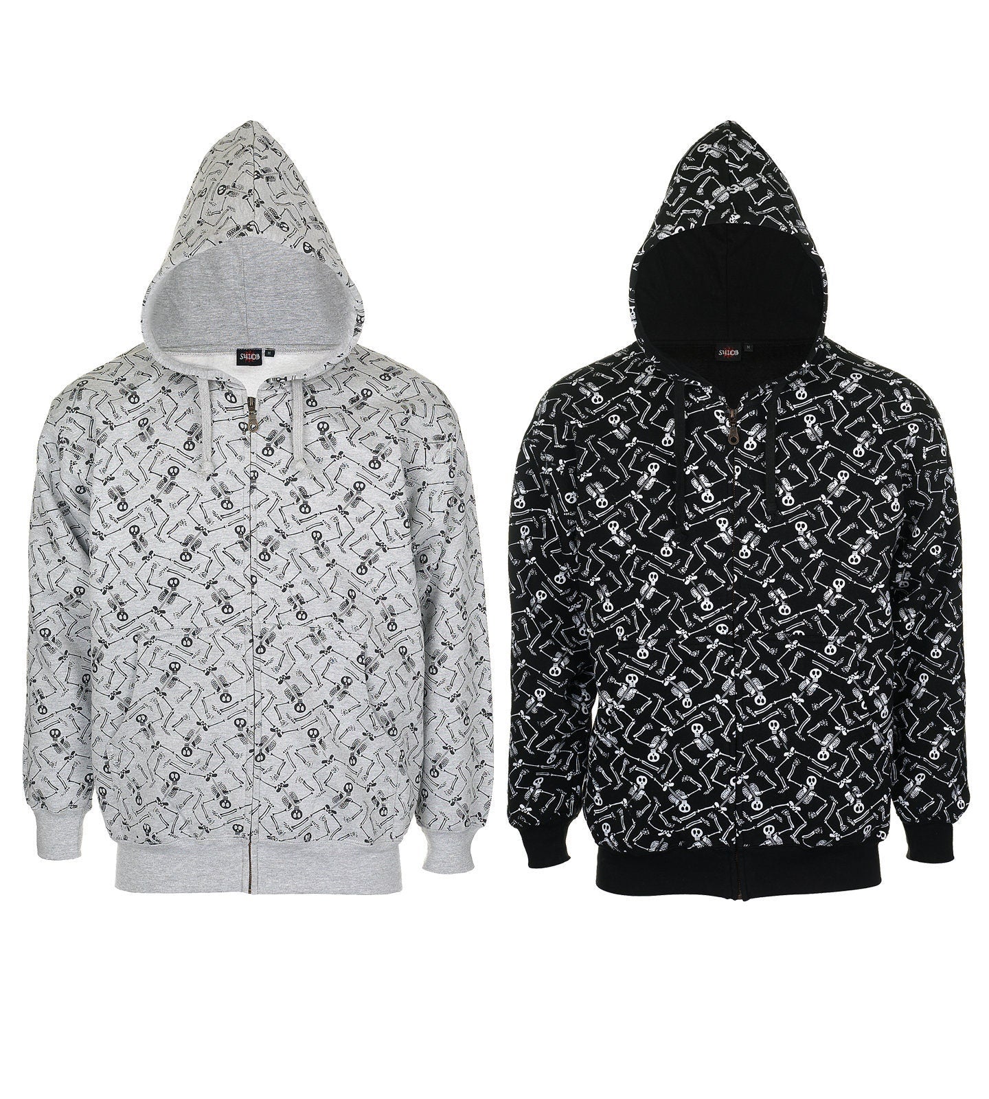 Unisex Dancing Skeleton Print Hoodie, Perfect for Parties, Gothic/Urban/Punk/Biker/Fashion/Hoodie Top