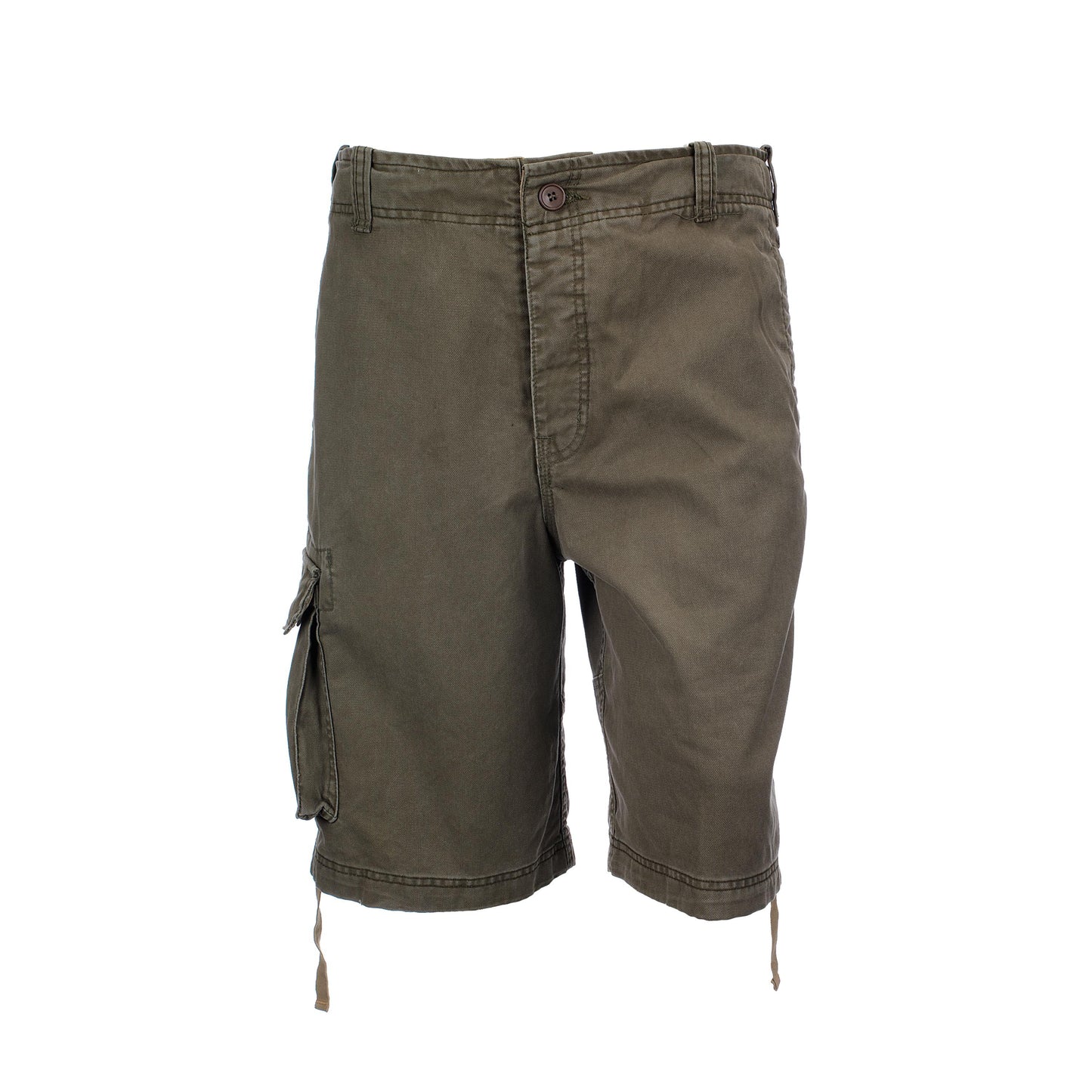 Men's Vintage Washed Distressed Shorts - 100% Cotton Mercerised Broken Drill