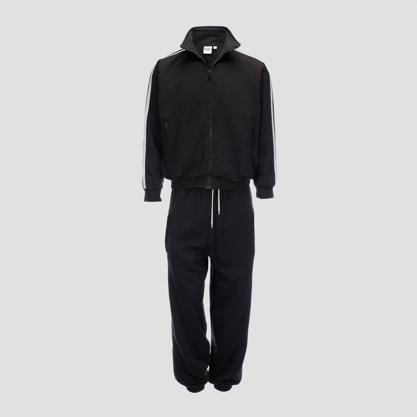 Sports Club Unisex Track Suit Turtle Neck Zip-Through Design