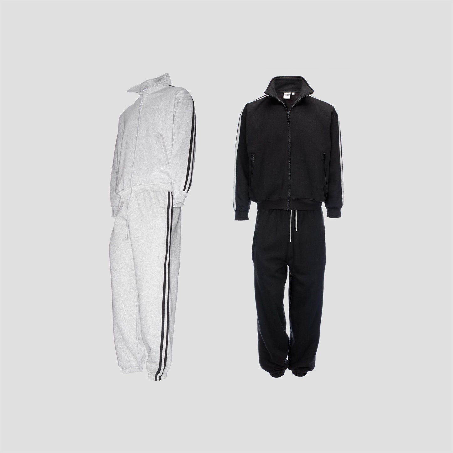 Sports Club Unisex Track Suit Turtle Neck Zip-Through Design