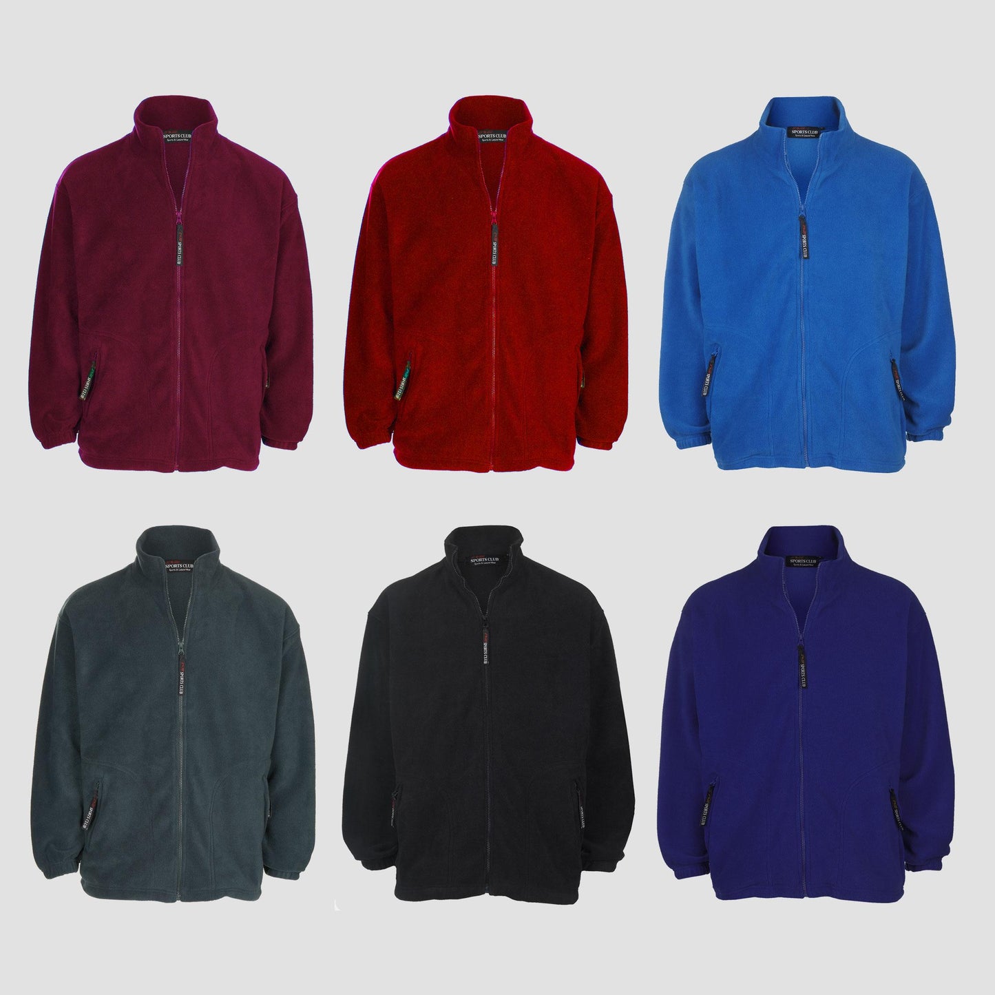 Sports Club Unisex Polar Fleece Jacket – Heavy-Duty, Storm-Proof, Wind-Proof, Anti-Pill Polar Fleece, Peel-Resistant Design 340 / 360 GSM