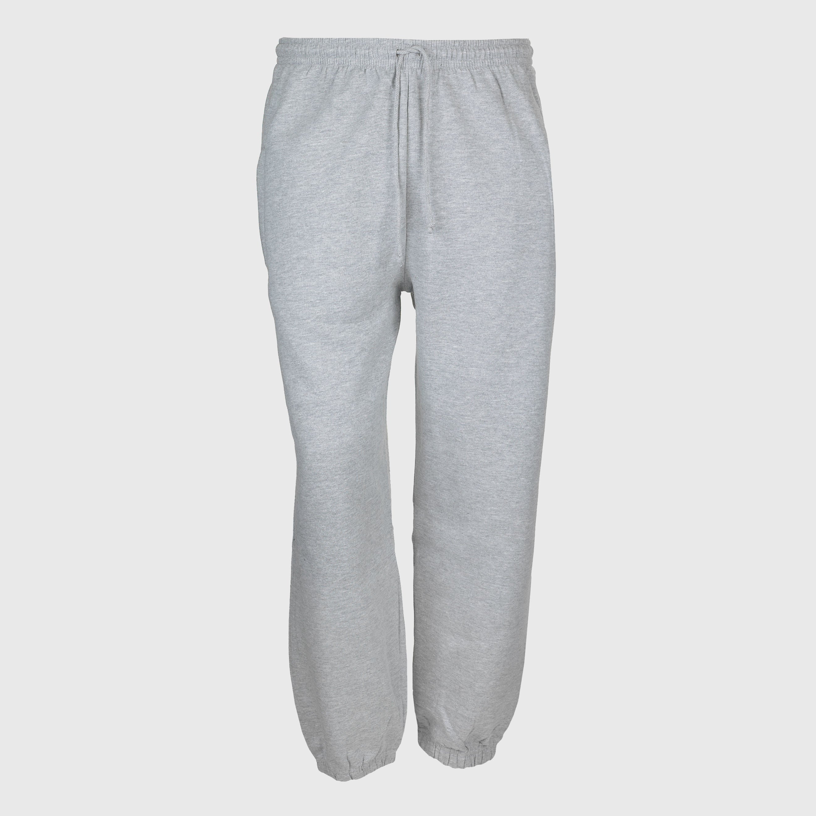 Sports Club Jogging Bottom Zip Flap Pockets Heather Grey & Charcoal