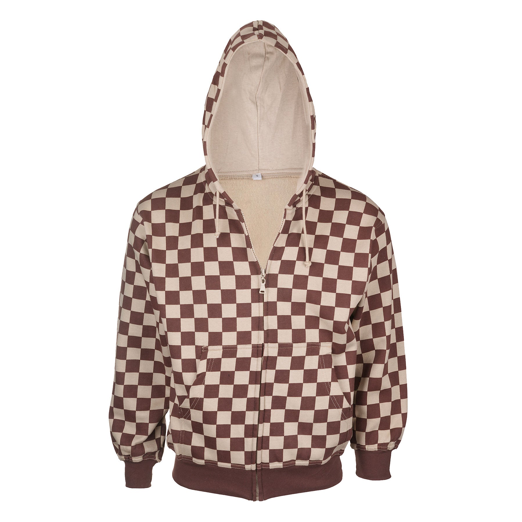 Unisex Checkered Hoodie White / Black, Red / Black & Brown / Beige Formula 1