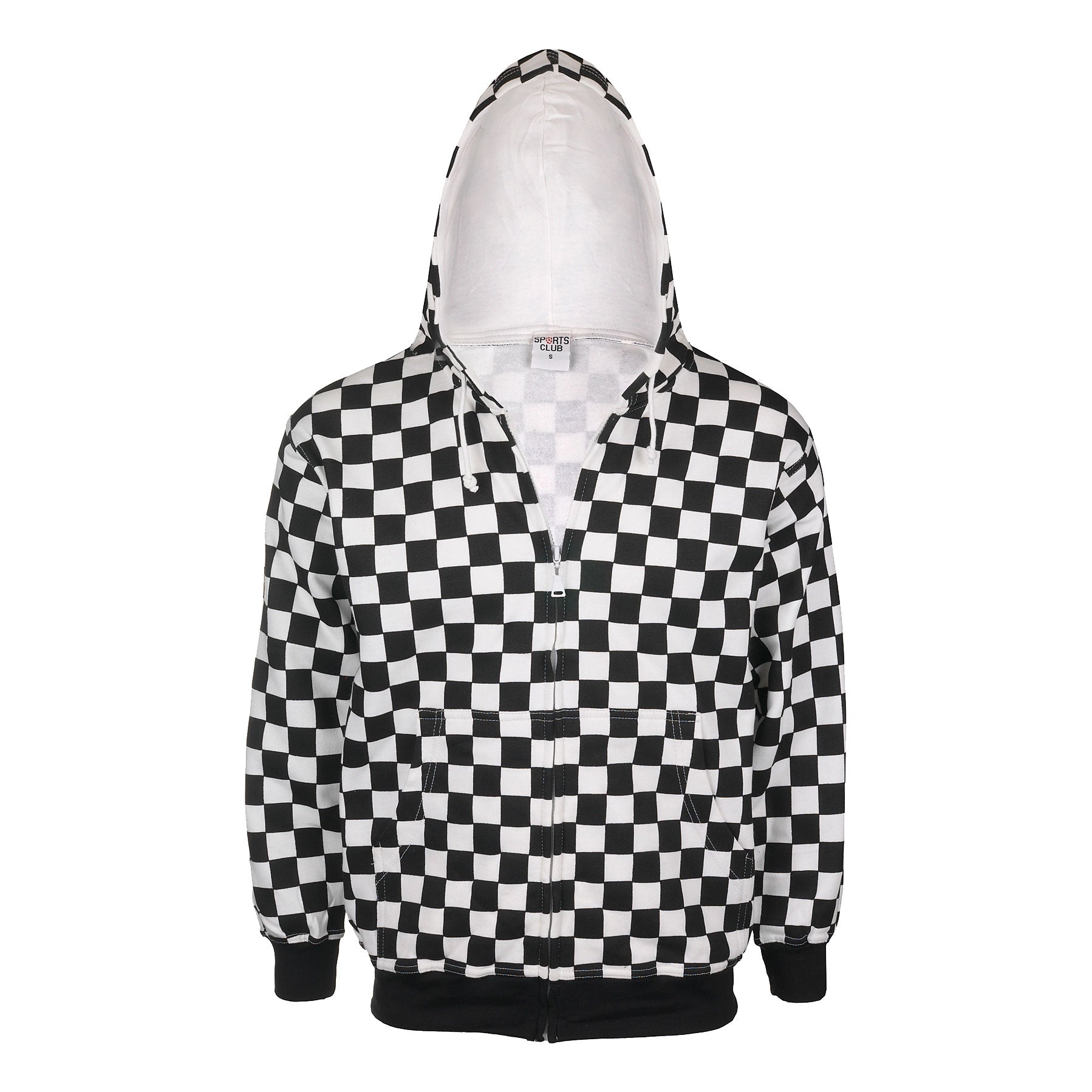 Unisex Checkered Hoodie White / Black, Red / Black & Brown / Beige Formula 1